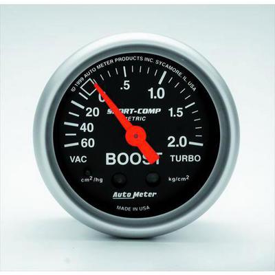 Auto Meter Sport-Comp Mechanical Metric Unit Boost/Vacuum Gauge - 3303-J